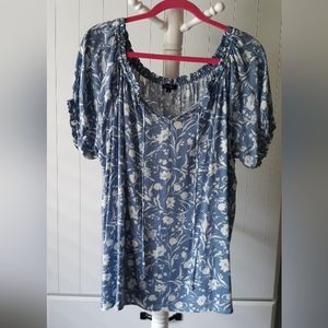 Blue Boho Top XXL
